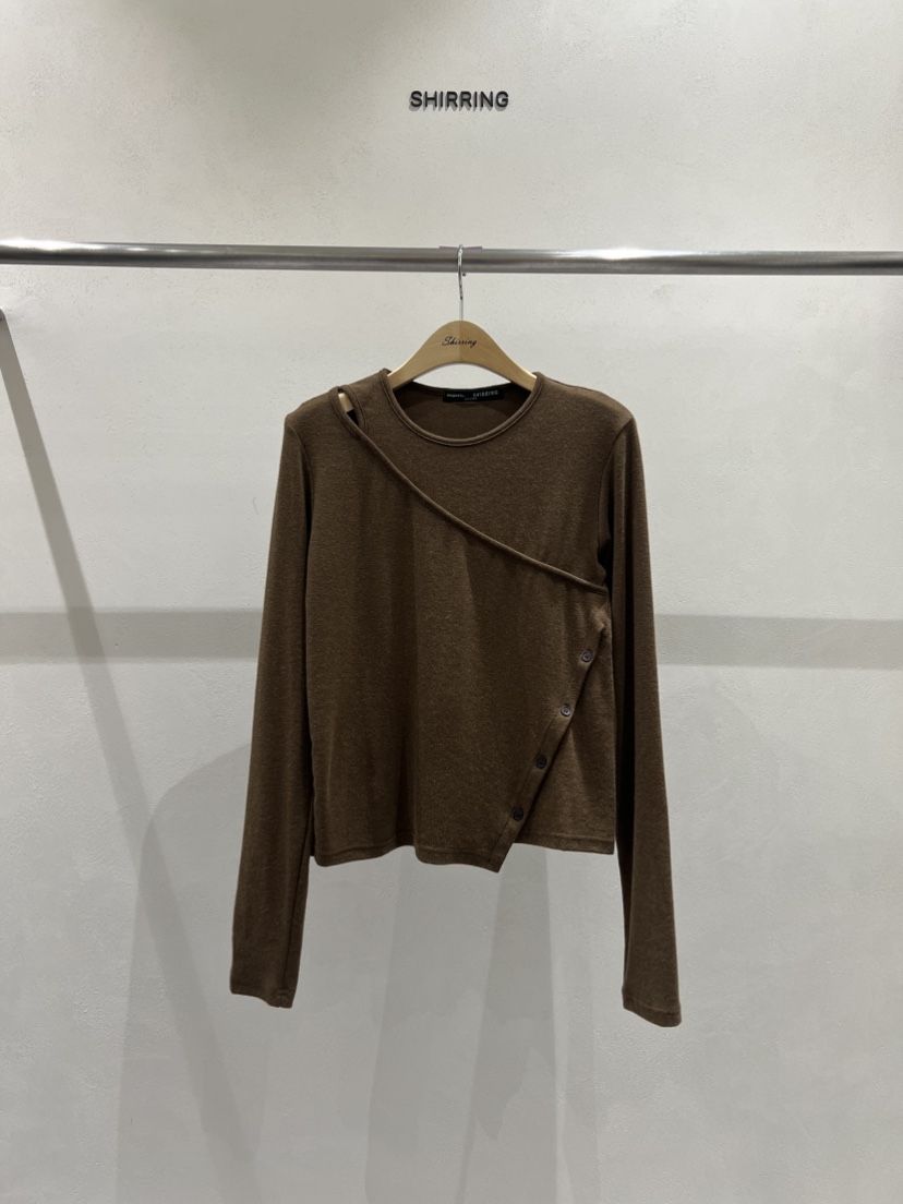 SHIRRING東大門㊣直郵女裝新品人氣職業熱賣真品時尚長袖T恤SHIRRING長袖T恤