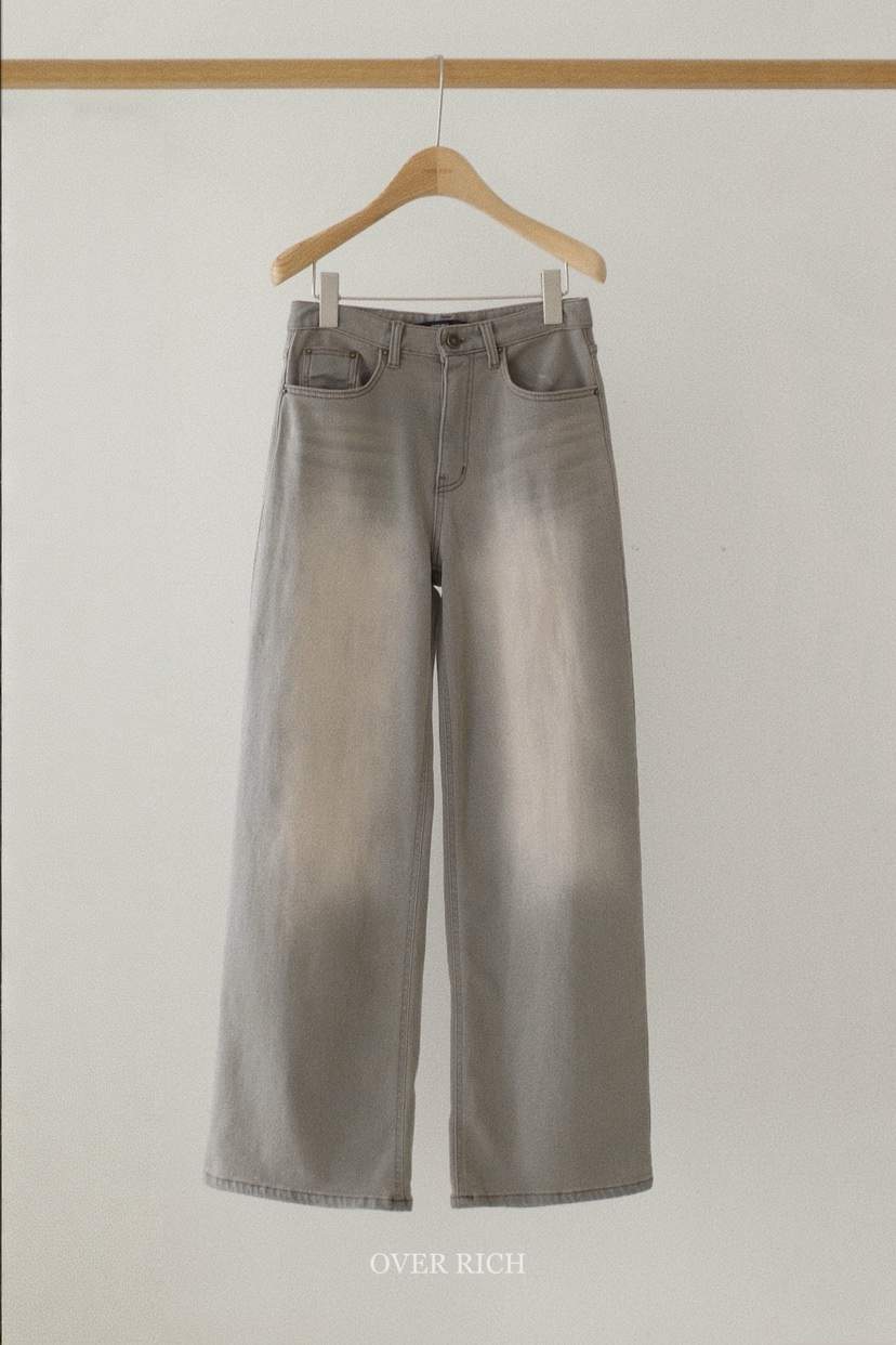 OVER RICH韓國代購㊣女士新品人氣熱賣休閑職業推薦牛仔褲OVER RICH牛仔褲