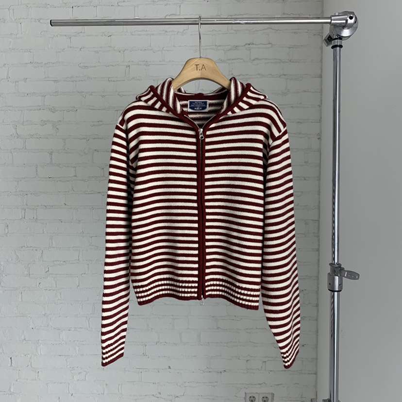 THE ABLE韓國代購㊣女裝新品休閑25秋冬針織衫羊毛拉鏈連帽THE ABLE/TA針織衫