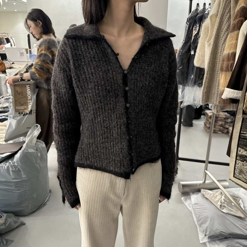 DOUBLE STANDARD/LE SMOKING/MAISONSTAFF東大門㊣直郵女士新品職業針織衫馬海毛MAISONSTAFF針織衫