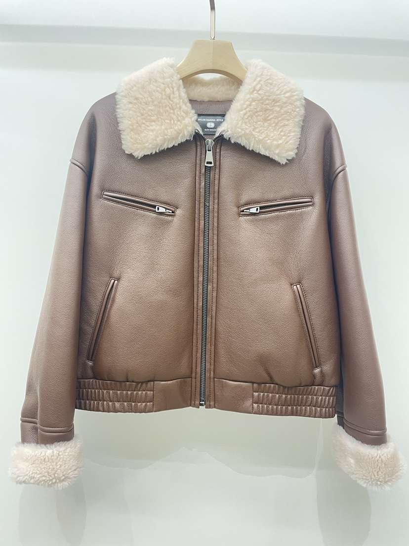 NYLON東大門㊣實拍女裝新品熱賣時尚人氣休閑真品夾克羊毛拉鏈NYLON夾克