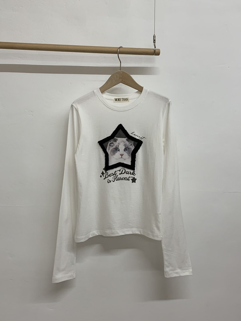 MORE THAN-P韓國直郵㊣女裝新品推薦25秋冬休閑真品長袖T恤MORE THAN長袖T恤