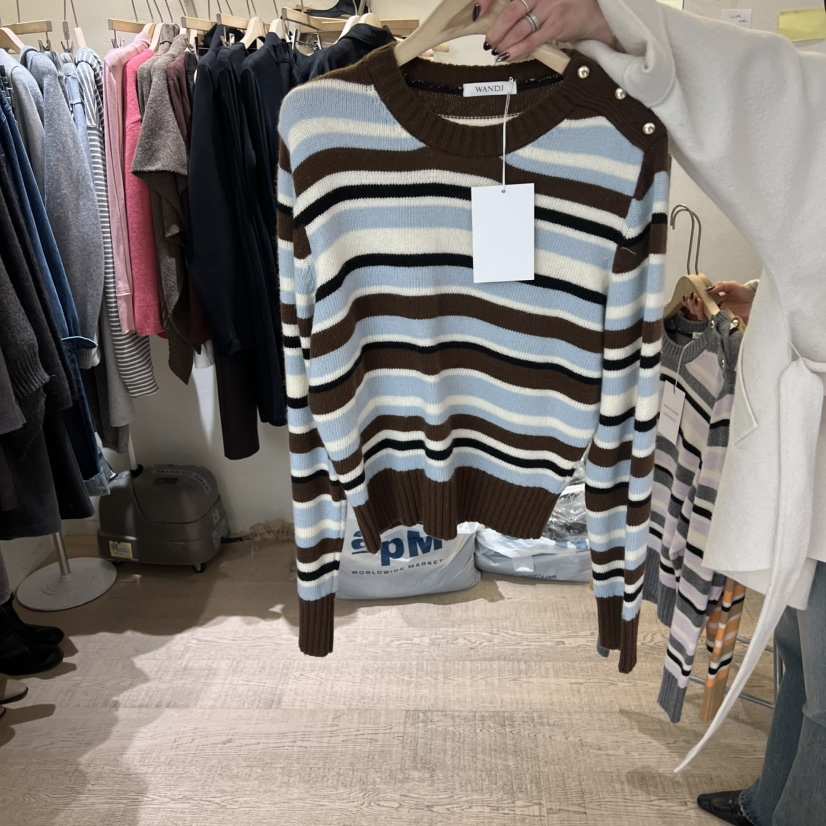 W AND J東大門㊣實拍女裝新款25秋冬推薦熱賣時尚休閑針織衫W AND J針織衫