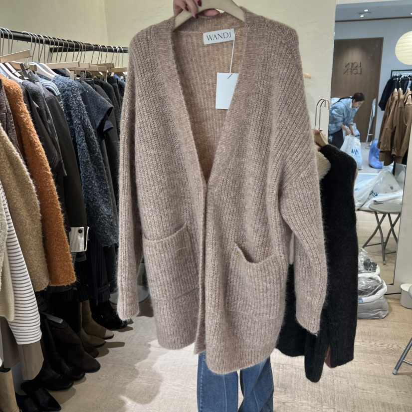 W AND J韓國代購㊣女裝新款熱賣推薦人氣職業針織衫馬海毛W AND J針織衫