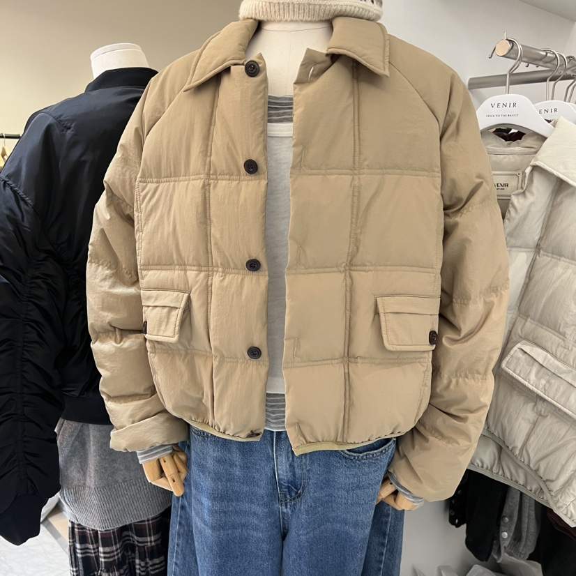 VENIR-a東大門㊣代購女裝新款時尚推薦熱賣人氣短款羽絨服絨VENIR-a短款羽絨服