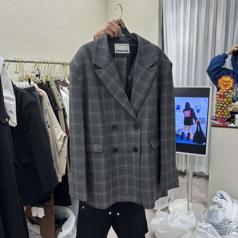 DRAWING東大門㊣代購女裝新品職業推薦真品人氣休閑夾克雙層DRAWING夾克