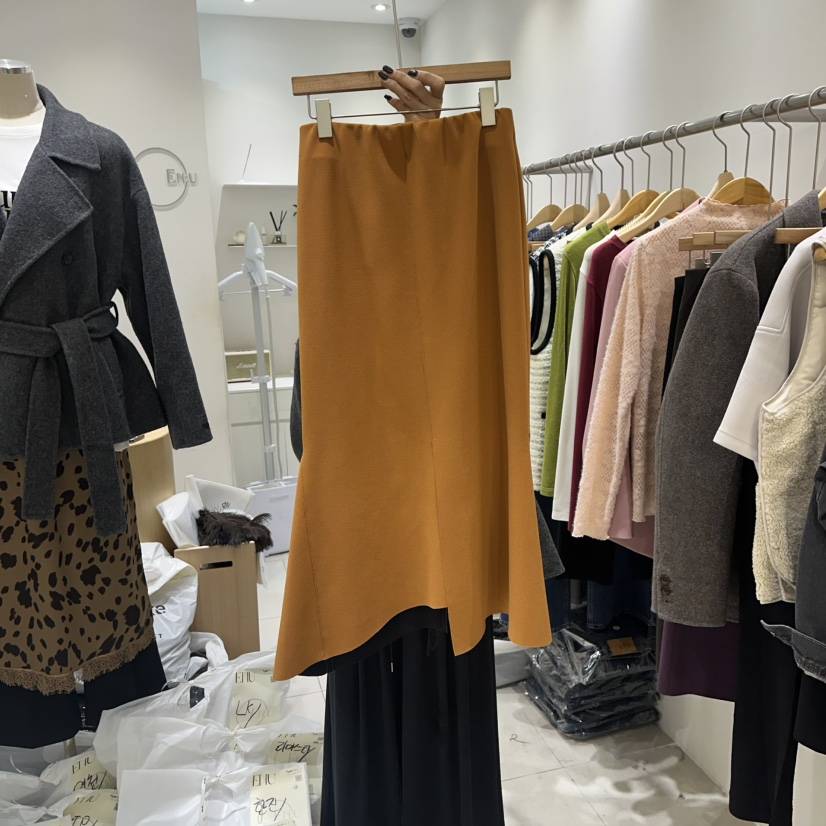 EN.U韓國代購㊣女裝新品25秋冬休閑職業熱賣真品推薦時尚長裙EN.U長裙