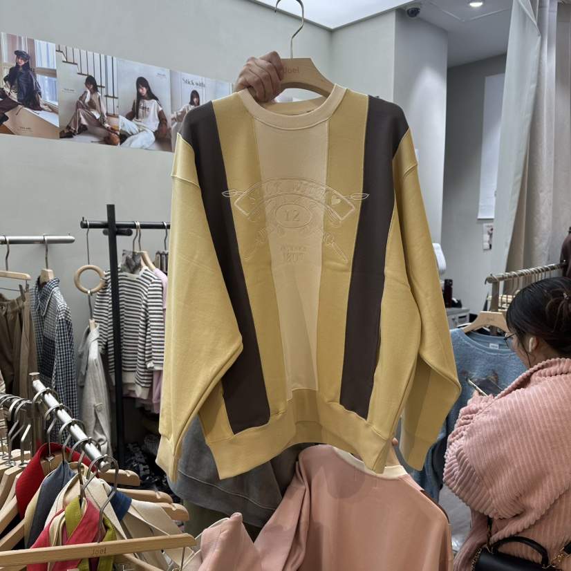 STICK WITH韓國直郵㊣女士新款休閑時尚真品職業熱賣25秋冬衛衣STICK WITH衛衣