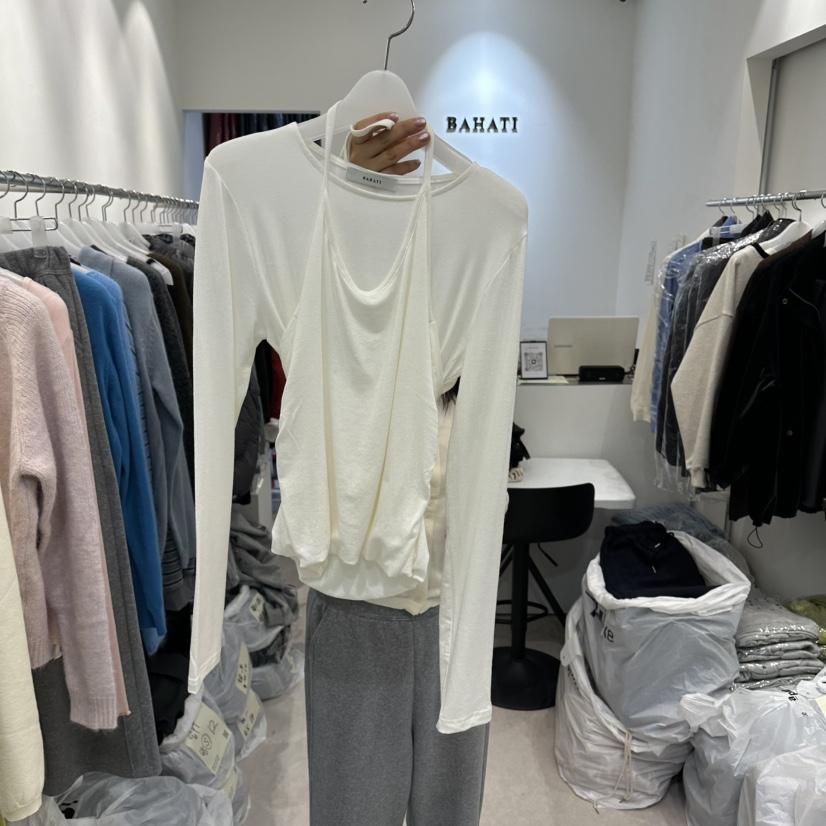 BAHATI韓國代購㊣女士新品人氣推薦25秋冬時尚休閑真品長袖T恤BAHATI長袖T恤