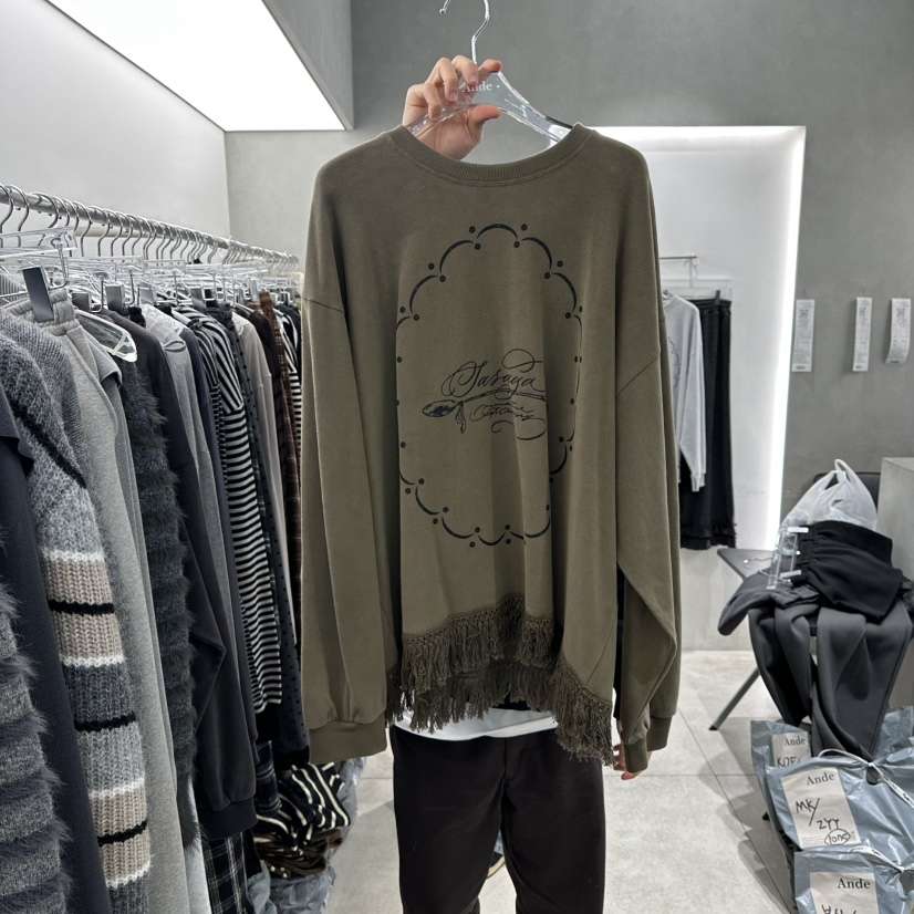 ANDE韓國代購㊣女士新品時尚人氣25秋冬職業休閑真品長袖T恤Ande長袖T恤