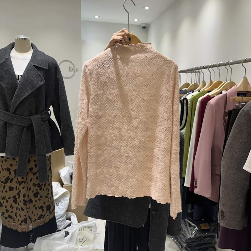 EN.U韓國直郵㊣女士新款真品熱賣職業休閑人氣推薦針織衫高領EN.U針織衫