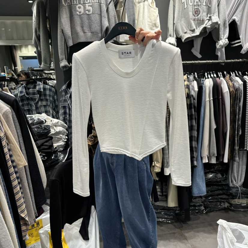 LONE STAR東大門㊣代購女裝新品時尚熱賣推薦休閑人氣長袖T恤LONE STAR長袖T恤