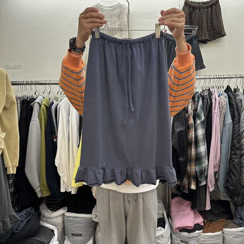 MAGOT韓國代購㊣女士新款25秋冬熱賣休閑人氣真品時尚推薦長裙IIIΛGOT/MAGOT長裙