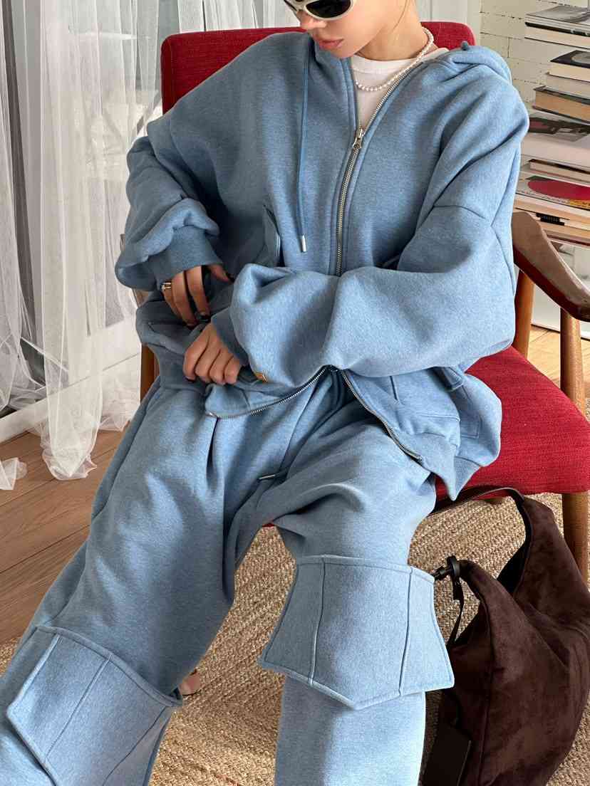 ZEROZERO韓國直郵㊣女裝新款職業推薦夾克口袋羊毛拉鏈連帽ZEROZERO夾克