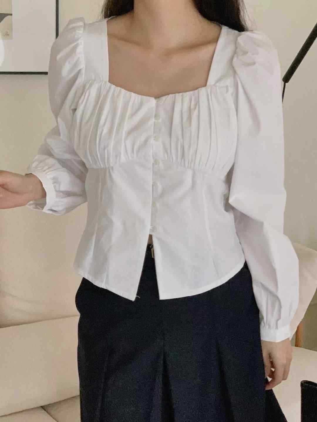 THE LIASOME東大門㊣代購女裝新款休閑職業推薦襯衫蕾絲衫THE LIASOME襯衫/蕾絲衫