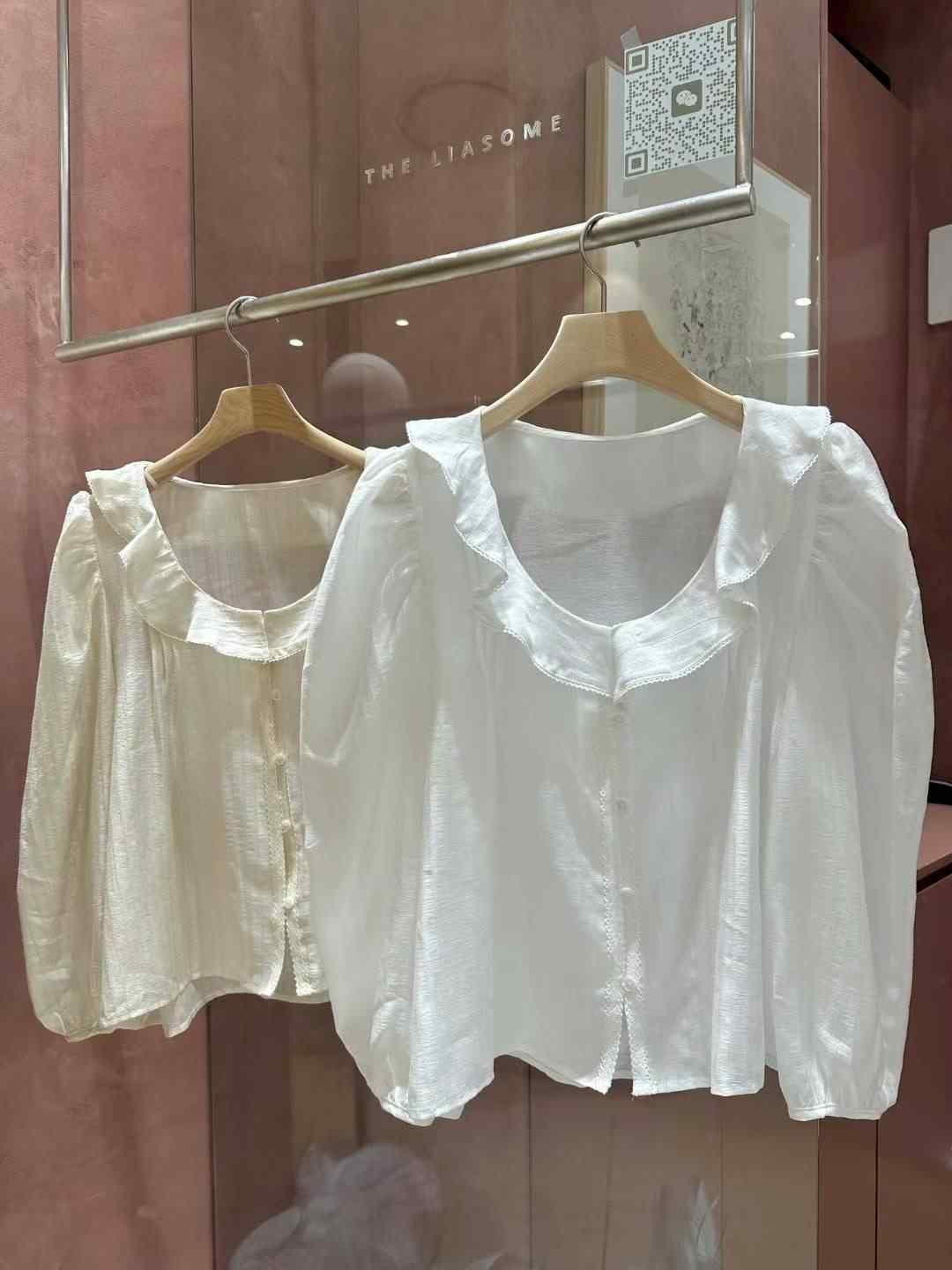 THE LIASOME東大門㊣直郵女裝新品休閑職業時尚襯衫蕾絲衫THE LIASOME襯衫/蕾絲衫