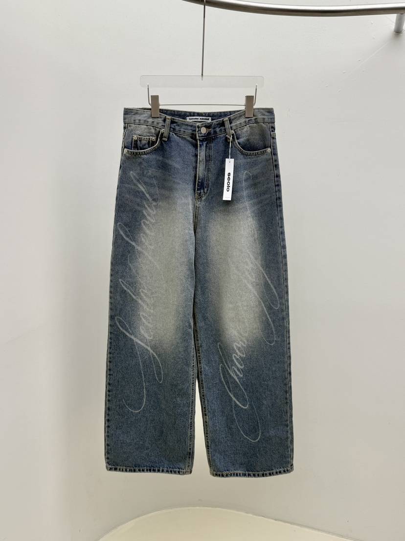 SEOLO東大門㊣直郵女士新款熱賣25秋冬休閑人氣推薦時尚牛仔褲Seolo seoul牛仔褲