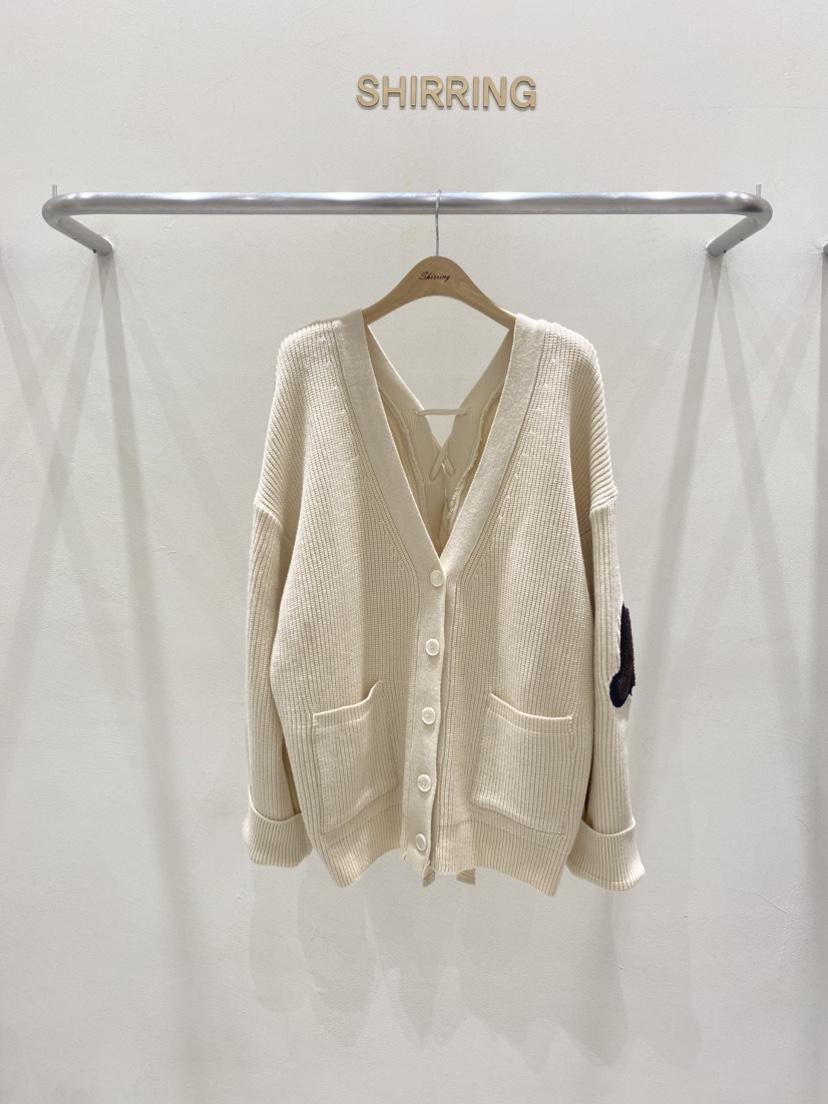 SHIRRING東大門㊣直郵女士新品時尚職業針織衫打折系帶開衫SHIRRING針織衫