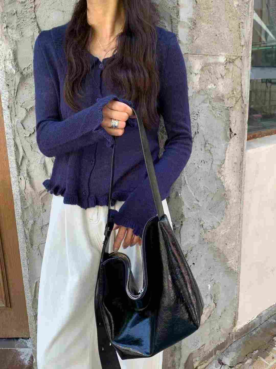 VEVE東大門㊣直郵女裝新品熱賣推薦真品職業休閑針織衫荷葉邊VEVE針織衫