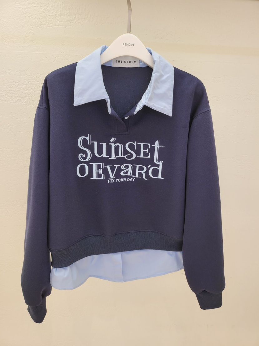 THE OTHER韓國代購㊣女裝新品時尚推薦職業真品衛衣假兩件THE OTHER衛衣