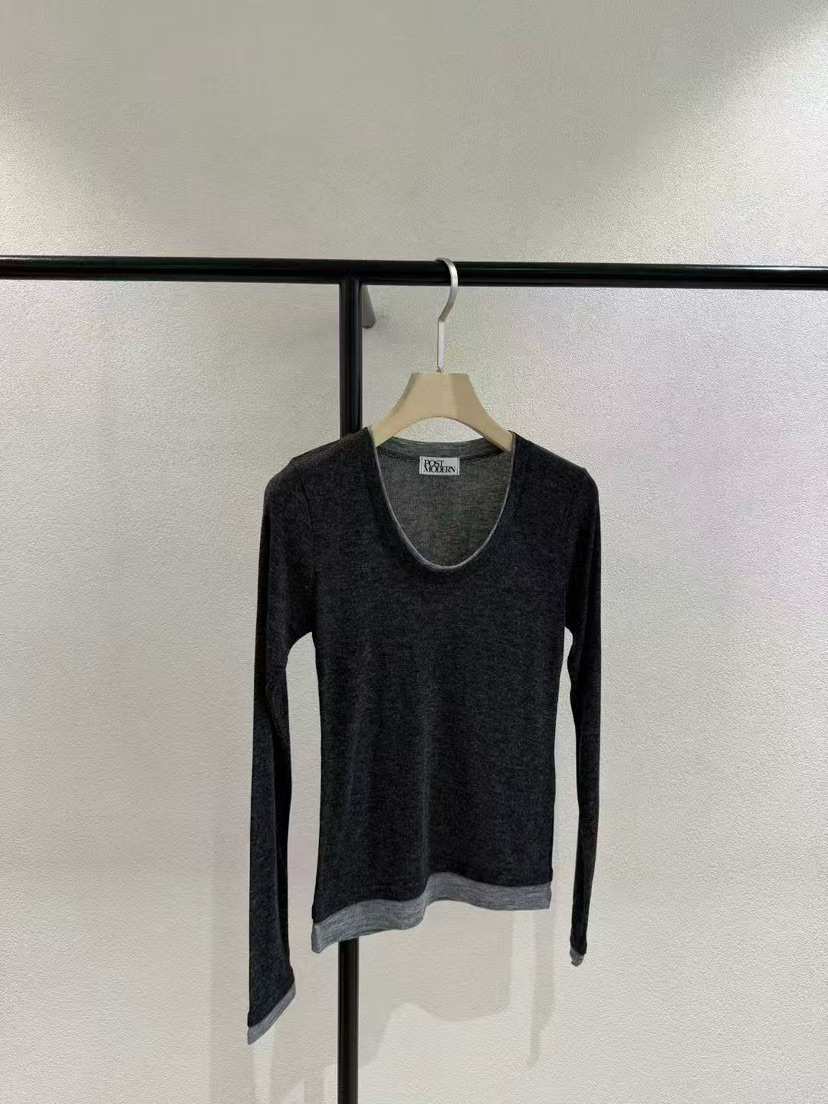 POSTMODERN韓國直郵㊣女士新品推薦時尚休閑熱賣長袖T恤假兩件POSTMODERN長袖T恤