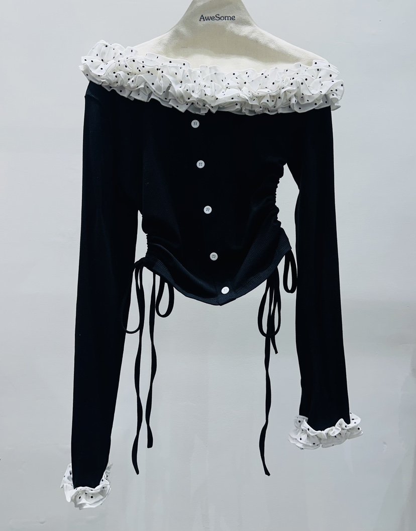 AWESOME-P韓國直郵㊣女士新款熱賣職業真品25秋冬長袖T恤假兩件AWESOME-P長袖T恤