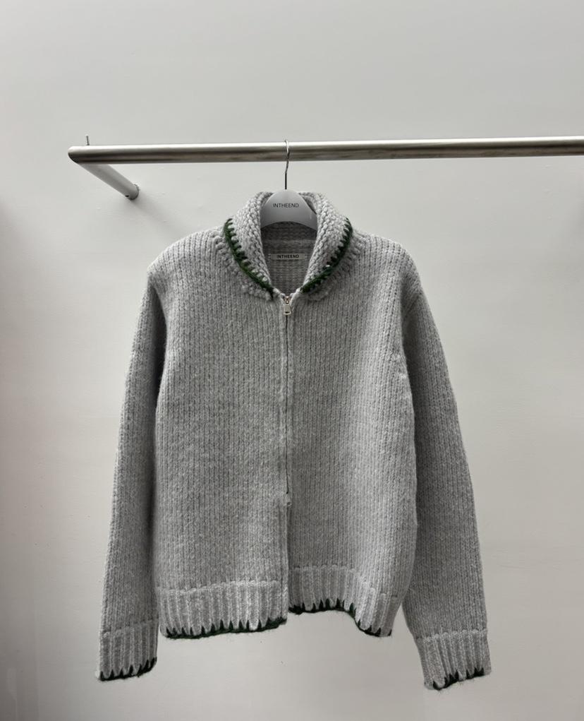 INTHEEND韓國代購㊣女裝新款職業真品推薦時尚熱賣毛衣拉鏈INTHEEND毛衣