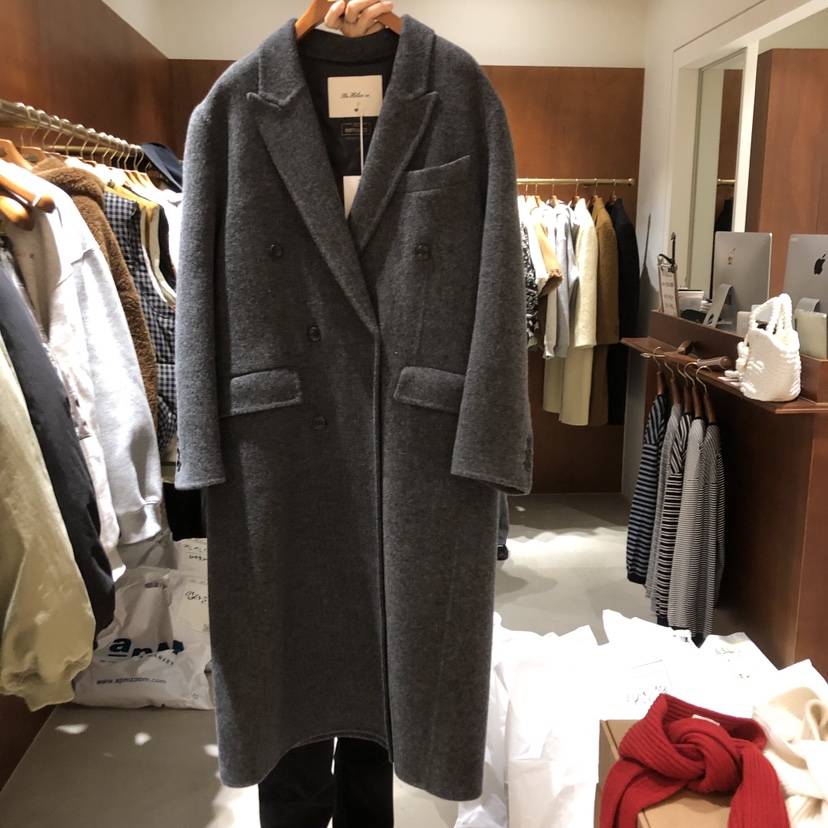 HEBON東大門㊣直郵女裝新款時尚休閑熱賣25秋冬中長款大衣人字形HEBON中長款大衣