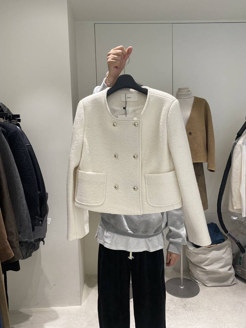 WELL KNOWN韓國代購㊣女士新款推薦熱賣職業25秋冬夾克花呢雙層WELL KNOWN夾克