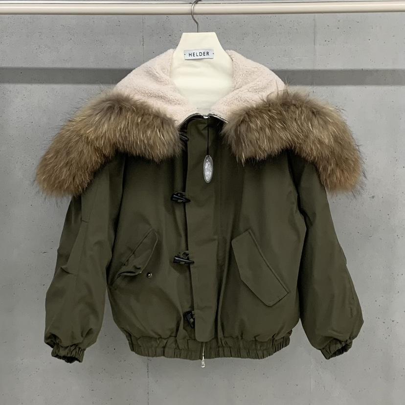 HELDER-P韓國直郵㊣女士新品推薦短款羽絨服拉鏈浣熊填充鴨絨HELDER短款羽絨服