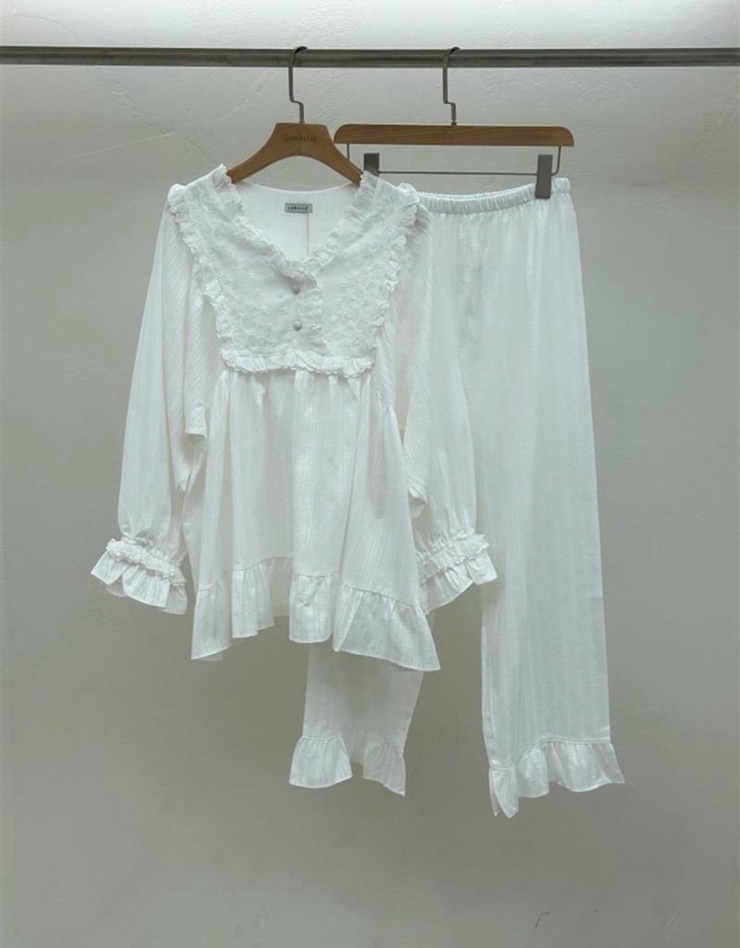 LUNALUZ-L韓國代購㊣女裝新款熱賣人氣真品職業推薦25秋冬睡衣LUNALUZ睡衣