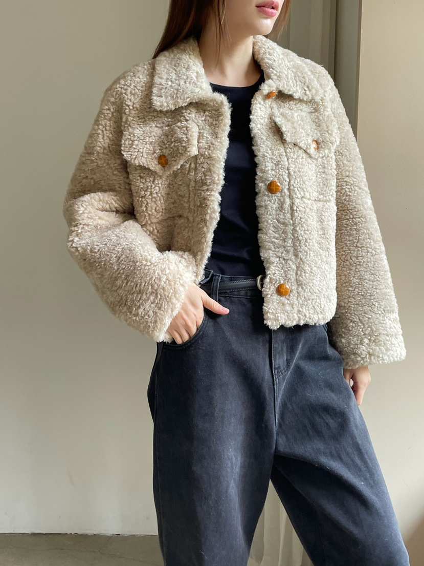 NEOUL韓國代購㊣女裝新款時尚真品25秋冬職業休閑推薦短款大衣NEOUL/ahin雙領標簽短款大衣