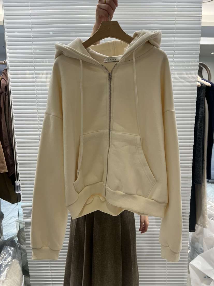 FF東大門㊣代購女士新款熱賣25秋冬時尚衛衣連帽拉鏈衫加絨FF/SUNDAY衛衣