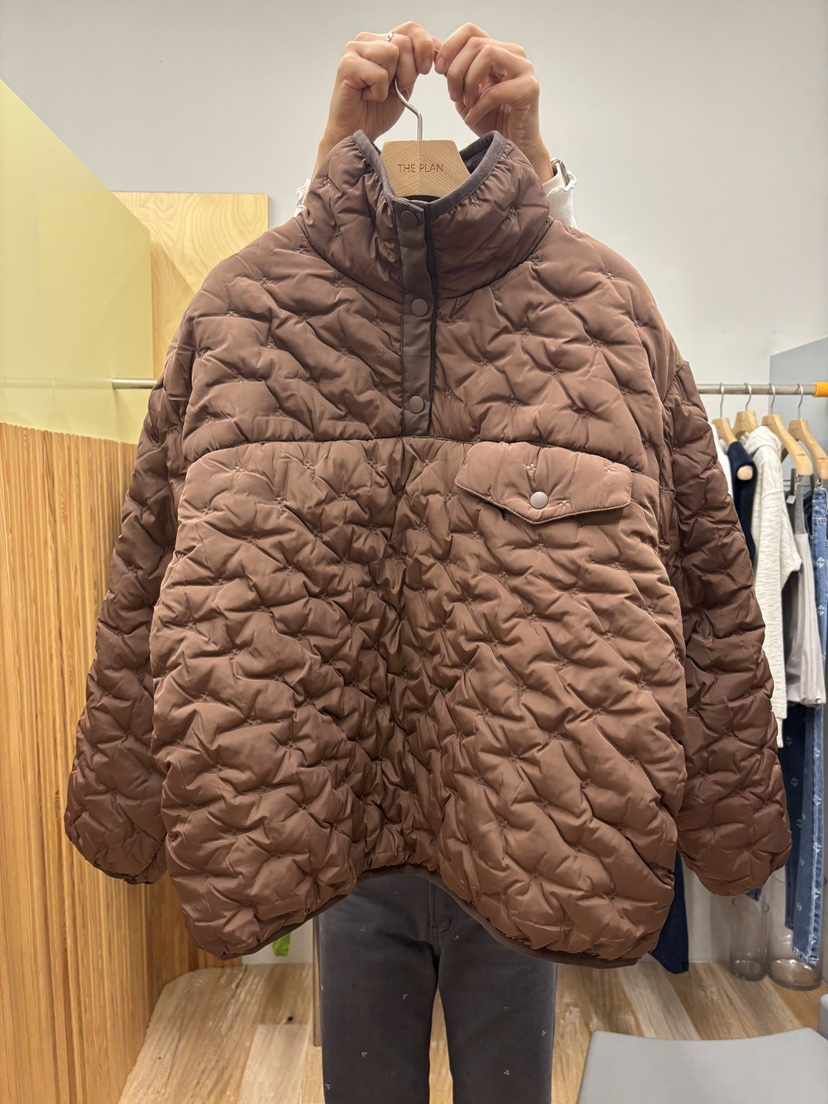 THEPLAN東大門㊣代購女裝新款職業人氣休閑熱賣25秋冬衛衣絎縫棉THE PLAN衛衣