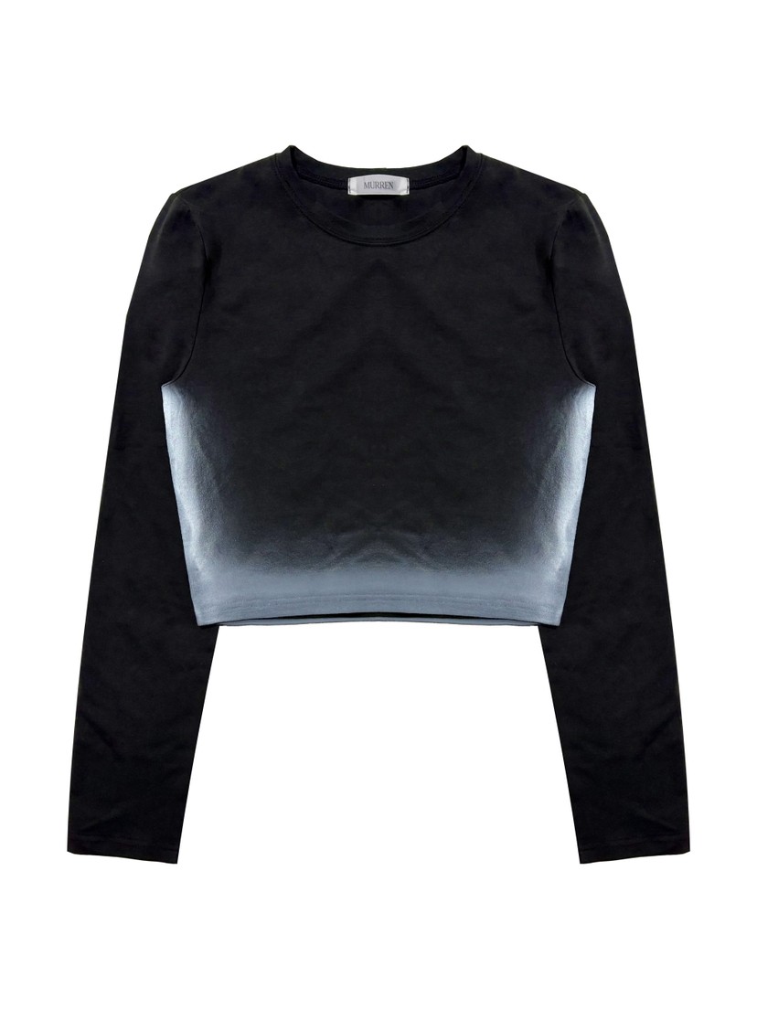 MURREN東大門㊣代購女裝新款時尚熱賣25秋冬休閑長袖T恤短款MURREN長袖T恤