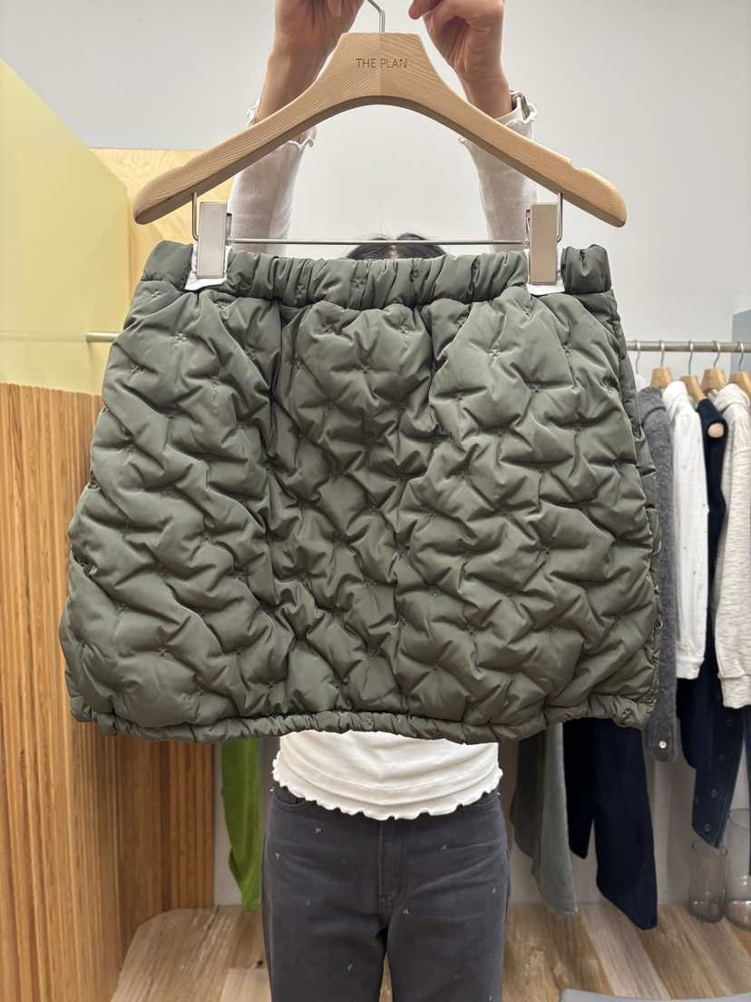 THEPLAN東大門㊣代購女裝新款時尚休閑真品推薦短裙填充絎縫THE PLAN短裙