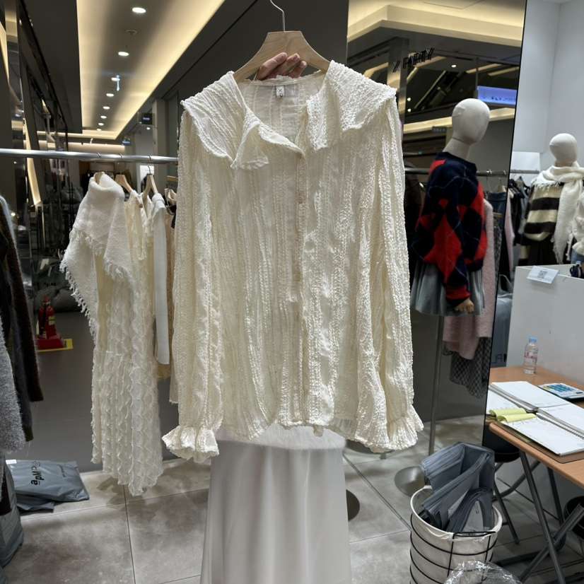 XPARTY東大門㊣直郵女裝新款推薦時尚人氣熱賣休閑襯衫蕾絲衫XPARTY襯衫/蕾絲衫