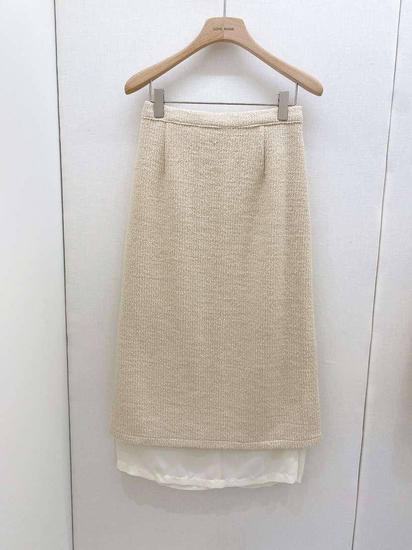NINESQUARED韓國代購㊣女士新品職業人氣推薦半身裙中短裙羊毛LOVE ROSIE半身裙/中短裙