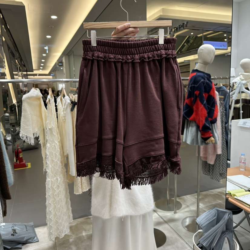 XPARTY韓國代購㊣女士新款休閑時尚職業熱賣25秋冬推薦短褲XPARTY短褲