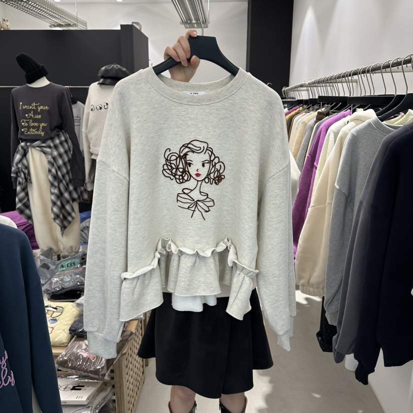 A.CES東大門㊣直郵女裝新品人氣休閑25秋冬熱賣推薦時尚衛衣A.CES衛衣