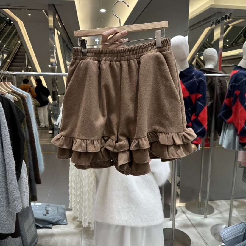 XPARTY東大門㊣直郵女裝新品職業人氣時尚推薦熱賣短褲羊毛XPARTY短褲