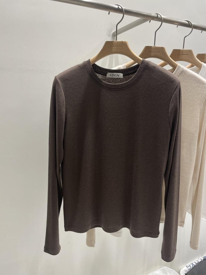 KINOA東大門㊣直郵女裝新品真品熱賣職業25秋冬時尚長袖T恤KINOA長袖T恤