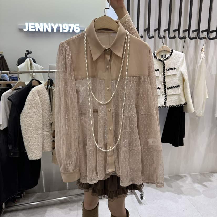 JENNY 1976韓國直郵㊣女裝新品休閑25秋冬熱賣真品襯衫蕾絲衫JENNY 1976襯衫/蕾絲衫