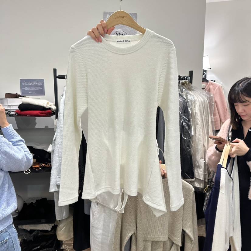 M.G.N東大門㊣實拍女裝新品職業人氣真品休閑時尚長袖T恤MAGNET長袖T恤