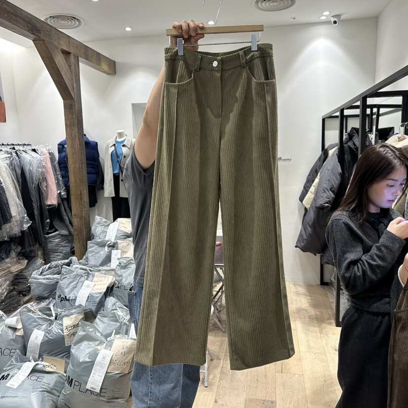 BRUNI/RICOTTA韓國代購㊣女士新款休閑推薦熱賣休閑褲燈心絨BRUNI/RICOTTA休閑褲