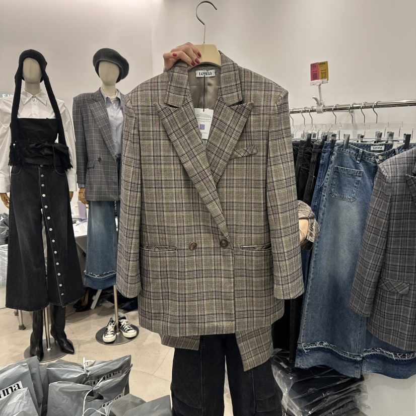 LEHNA東大門㊣直郵女裝新品25秋冬時尚職業真品推薦休閑夾克LEHNA夾克