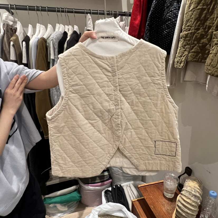 LE JARDINET韓國代購㊣女裝新款真品人氣時尚休閑馬甲絎縫LE JARDINET馬甲