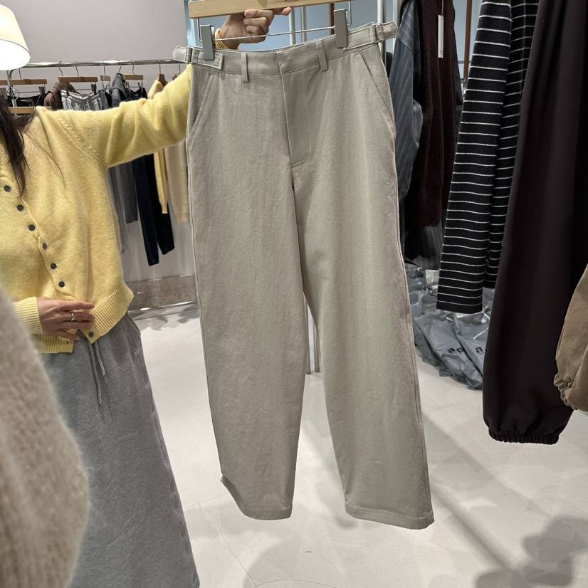 ANDMORE BUTTON東大門㊣代購女士新款推薦人氣休閑休閑褲棉質ANDMORE BUTTON休閑褲