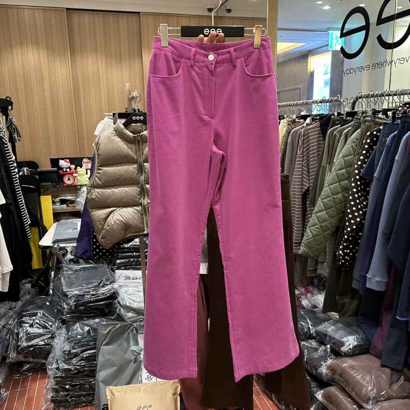 E/E/E東大門㊣代購女裝新品真品休閑職業休閑褲燈芯絨拉絨E/E/E休閑褲