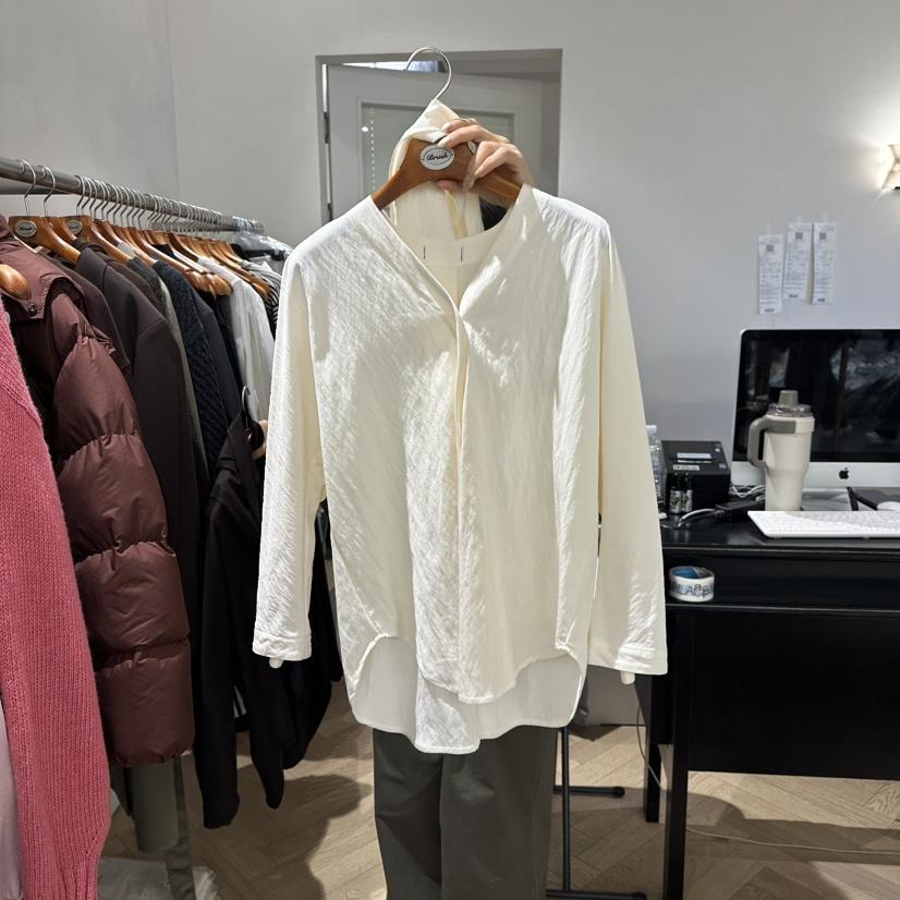 BRUSH-P東大門㊣代購女裝新品職業人氣襯衫蕾絲衫含絲巾圍巾BRUSH-P襯衫/蕾絲衫